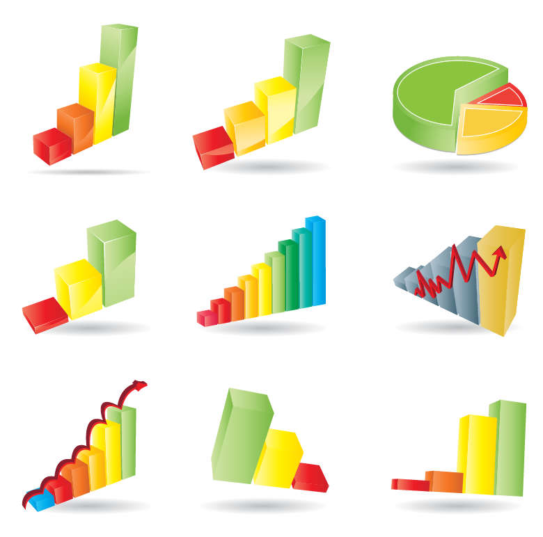 free vector Business Charts Vector Set